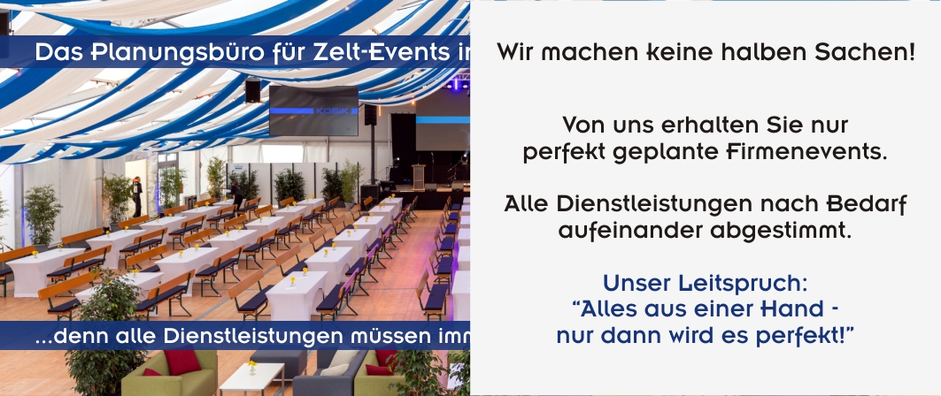 Zeltverleih Rosenheim Catering Eventagentur Möbelverleih