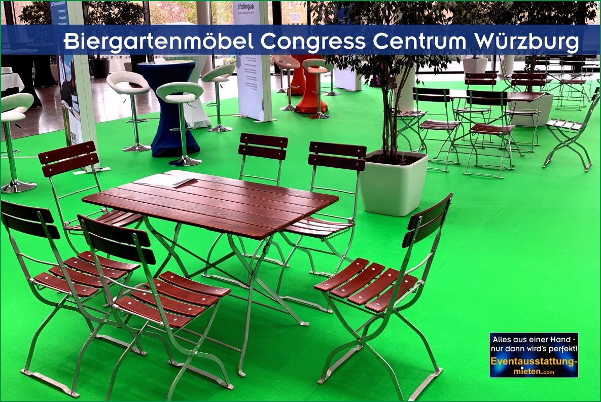 Biergartenmöbel Verleih im Großraum Rosenheim in Oberbayern Klappstühle und Klapptische mieten Rosenheim