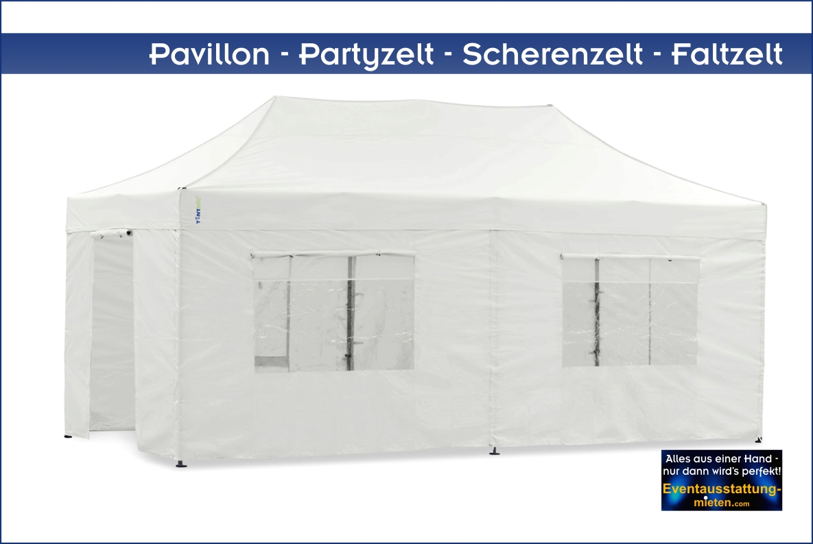 Pavillon mieten von 3 x 6 bis 6 x 12 m Verleih Rosenheim Partyausstatter Eventagentur Rosenheim, Chiemsee, Bad Aibling, Kolbermoor, Bruckmühl, Wasserburg, Raubling