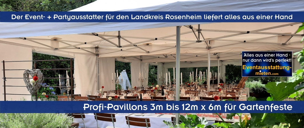 Partyausstatter Eventagentur Rosenheim, Chiemsee, Bad Aibling, Kolbermoor, Bruckmühl, Wasserburg, Raubling