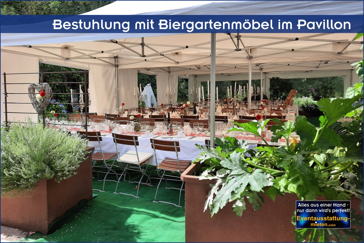 Pavillon mieten von 3 x 6 bis 6 x 12 m Verleih Rosenheim Partyausstatter Eventagentur Rosenheim, Chiemsee, Bad Aibling, Kolbermoor, Bruckmühl, Wasserburg, Raubling