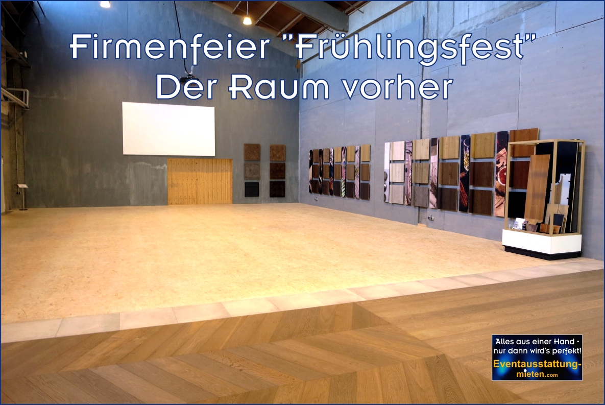 Wir machen Ihr Firmengebäude zur Eventlocation in Rosenheim Leerer Ausstellungraum wird zur Eventlocation